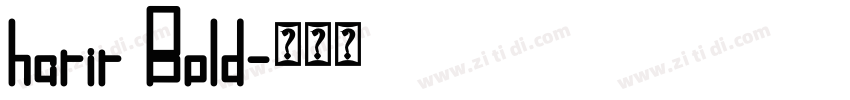 harir Bold字体转换